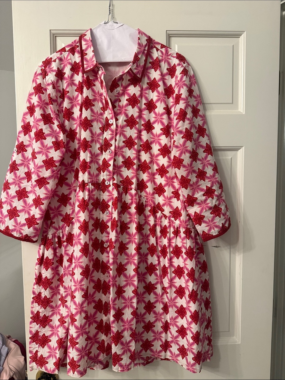 Ro’s Garden DEAUVILLE Dress in pink and red